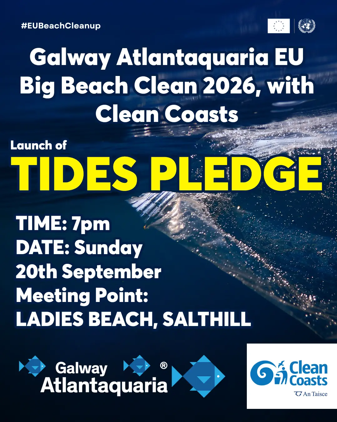 beach clean salthill poster