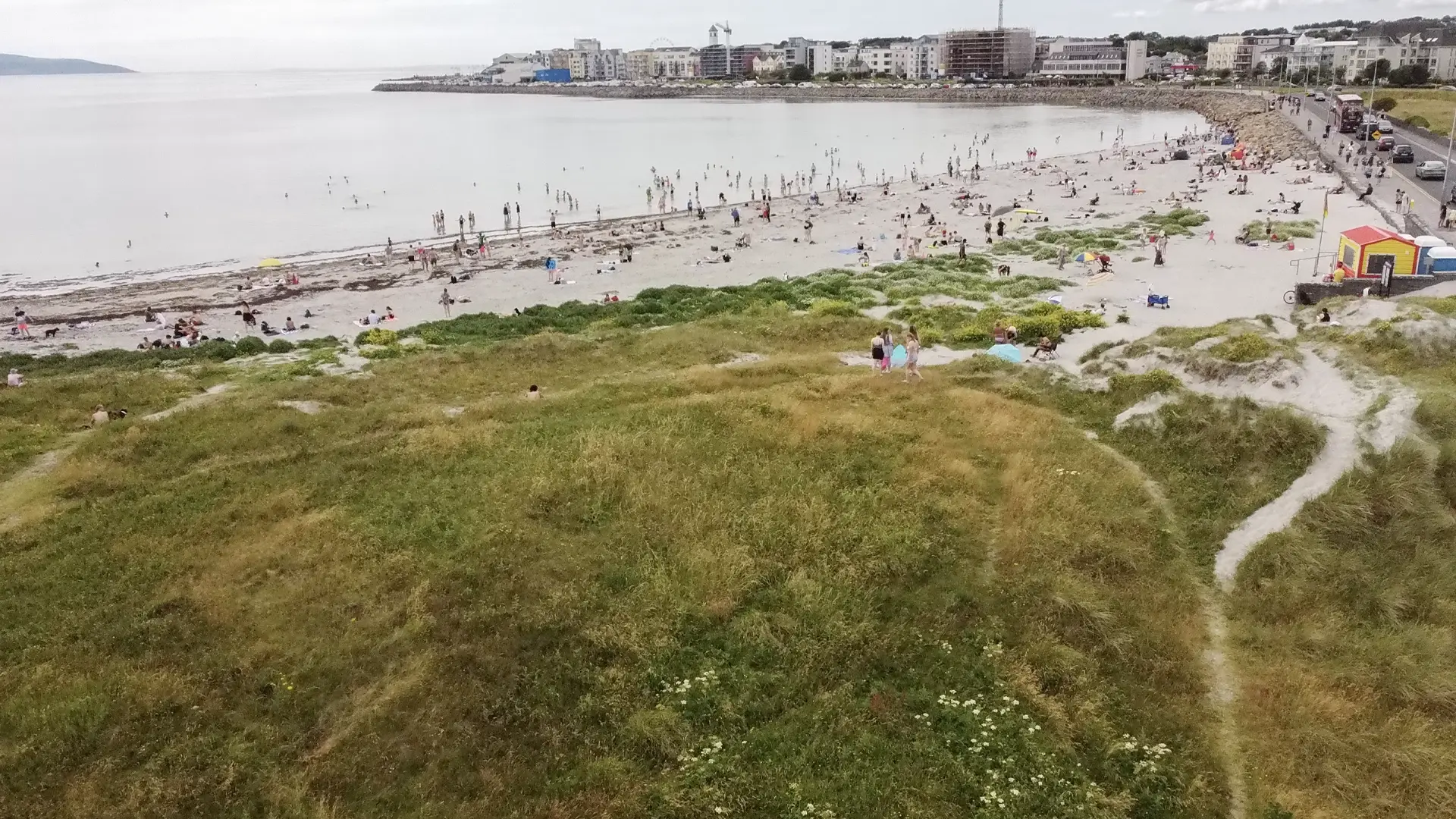 People on a beach, grattan Salthill.