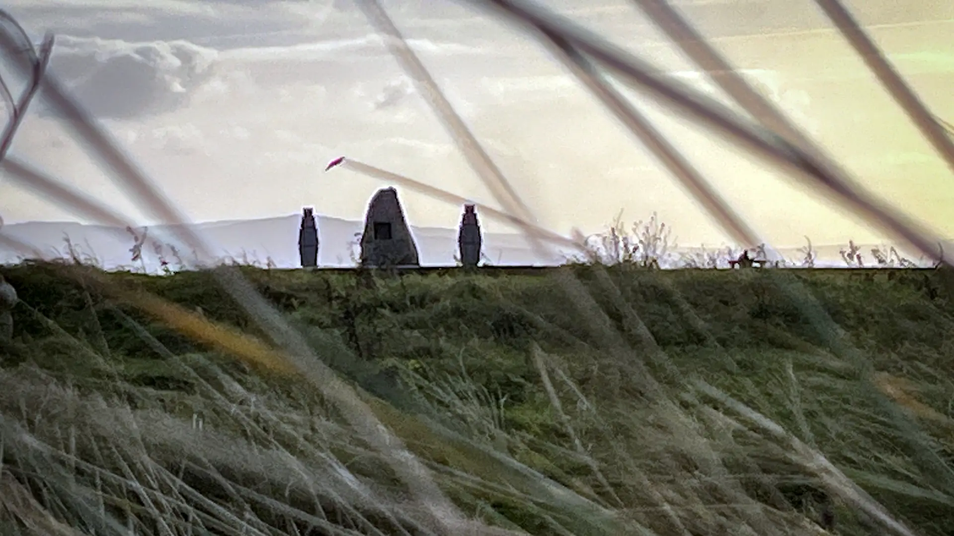 The Celia Griffin Memorial, Salthill Galway City. Three stones with inscriptions of ships and people the perished during the Famine.