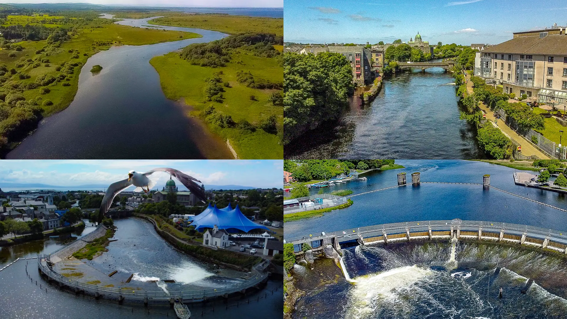 A second montage of Galway Rivers and History