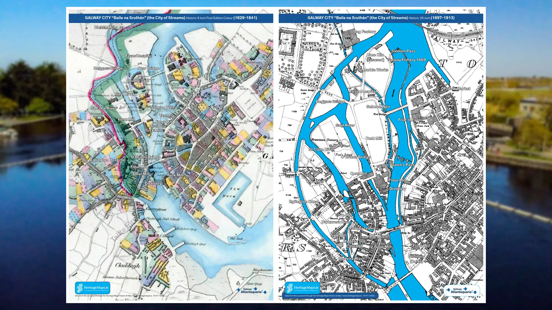Old Heritage Maps of Galway City.